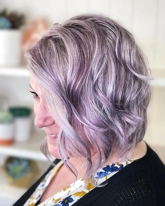 dyed bob for older women