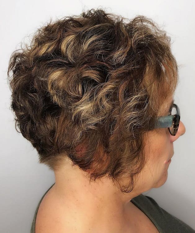 short asymmetrical body wave perm hair