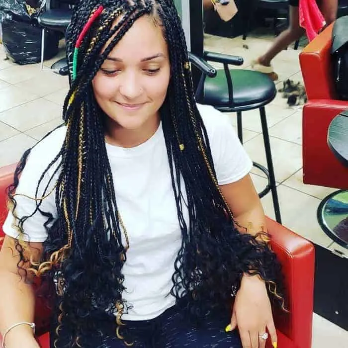 bohemian box braids for white girl