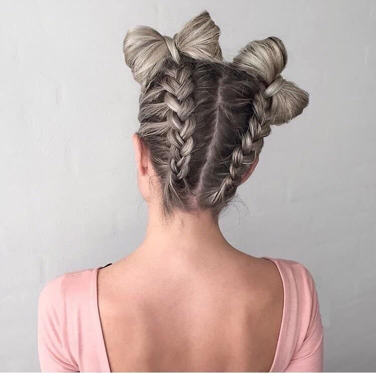space bow buns for women