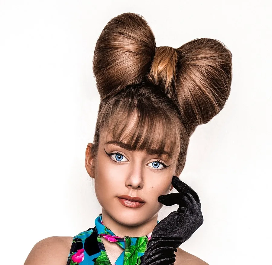 bow hair with bangs