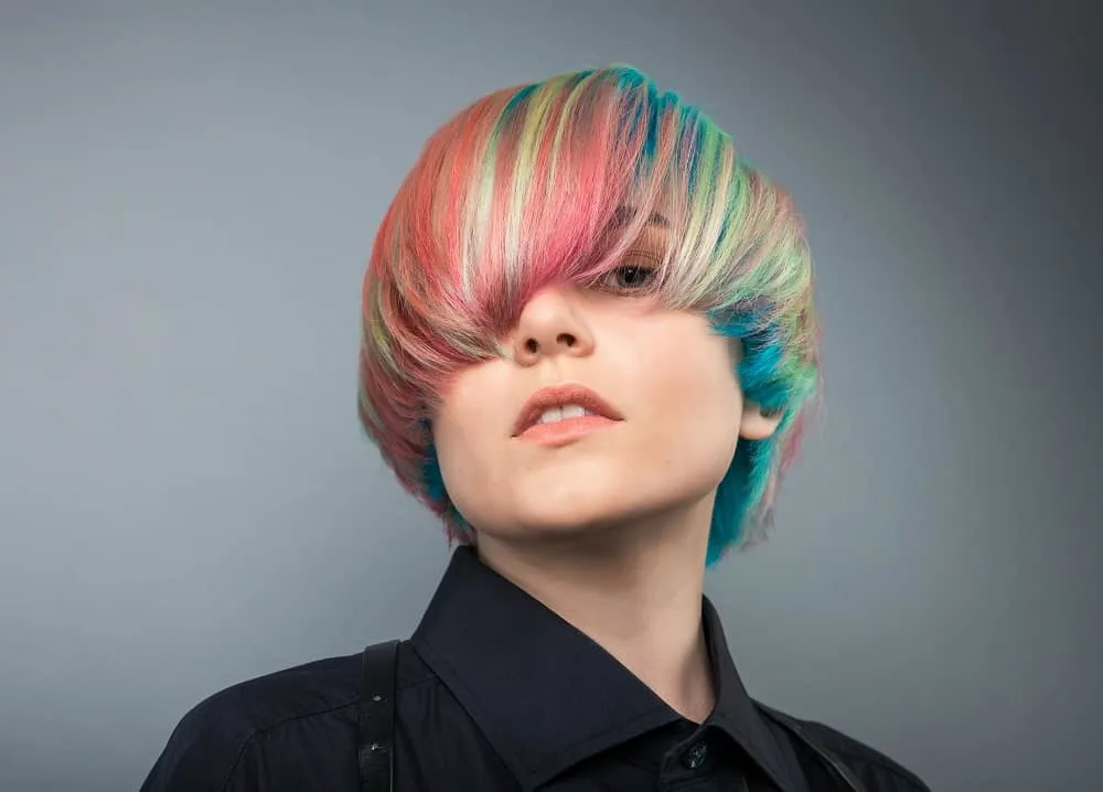 bowl cut with colors