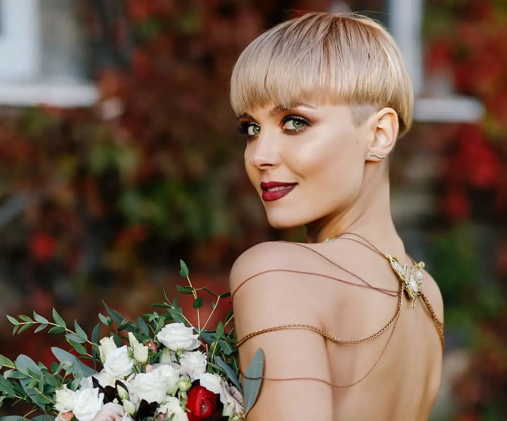 bowl haircut for brides