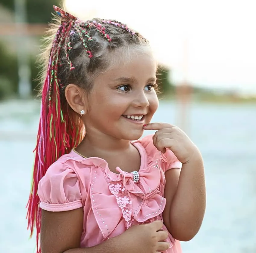 box braided ponytail for little girls