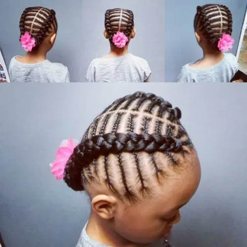 cute little girl box braids hairstyle