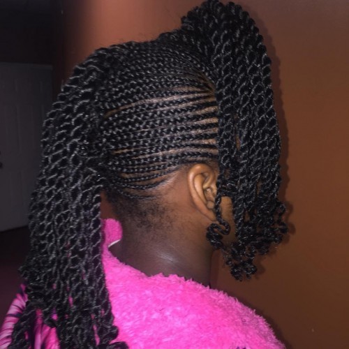 Twist box braids hair for little girl