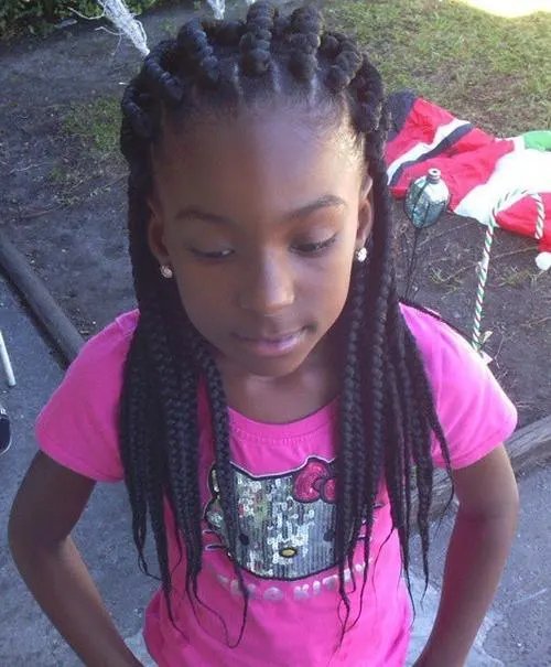 Twists Box Braids for black little girl