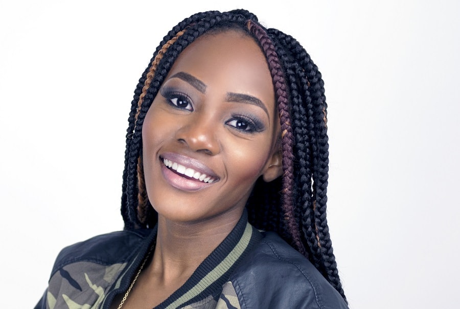 box braids for natural hair with big forehead