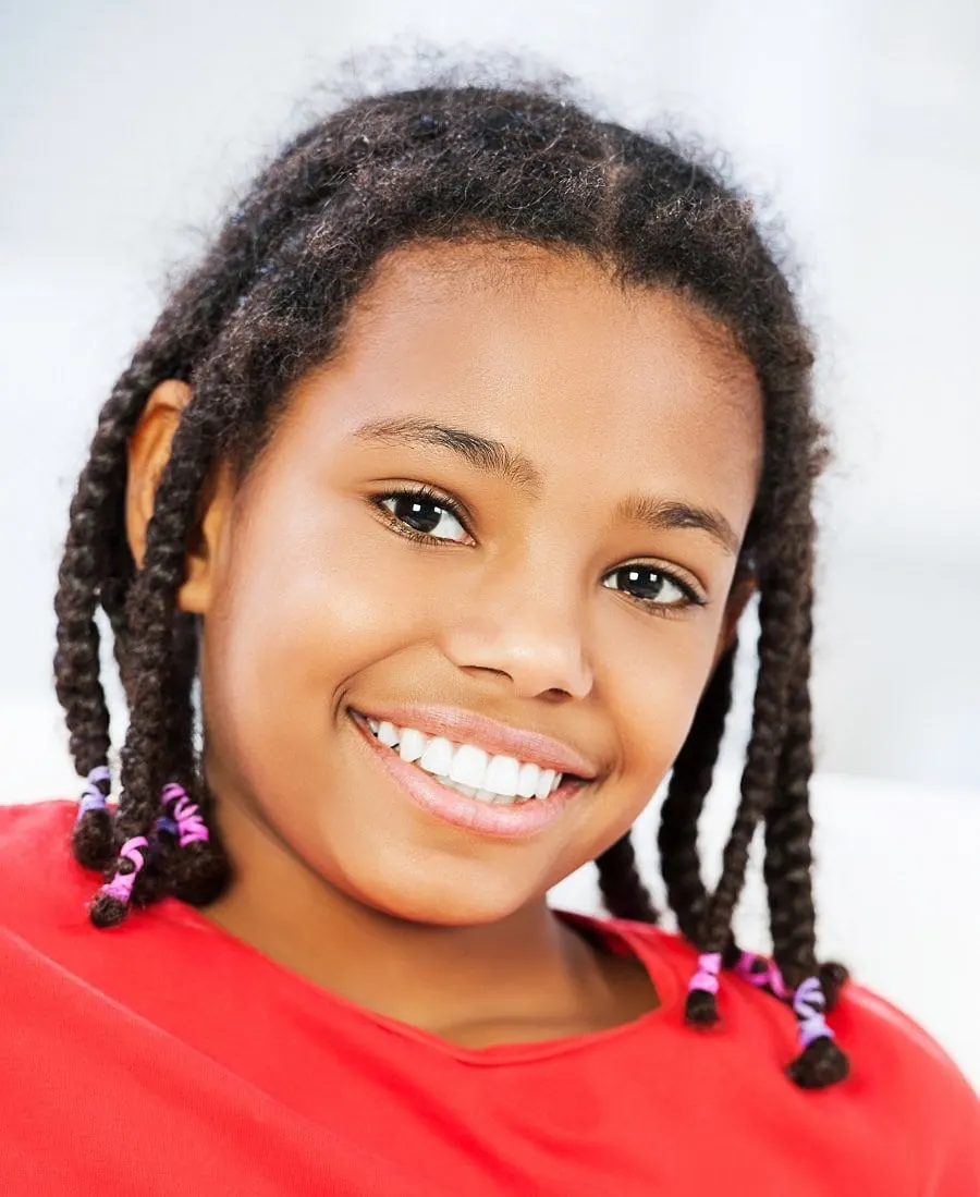 box braids for school girls