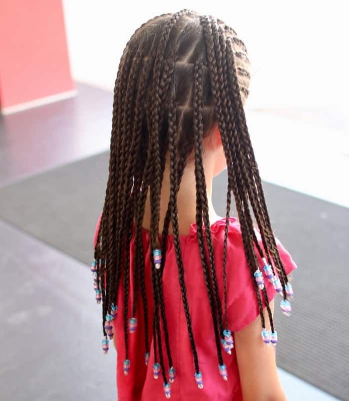 box braids with beads for little girl