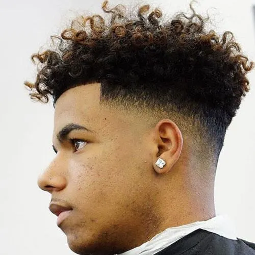 Afro Fade with Box haircut