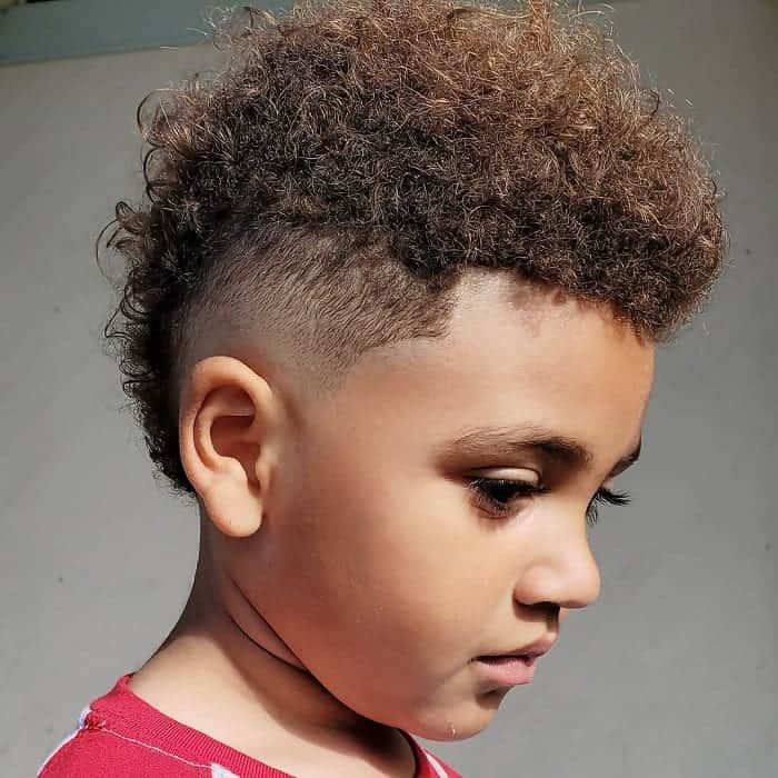 Curly Faux Hawk Hairstyle for Boys