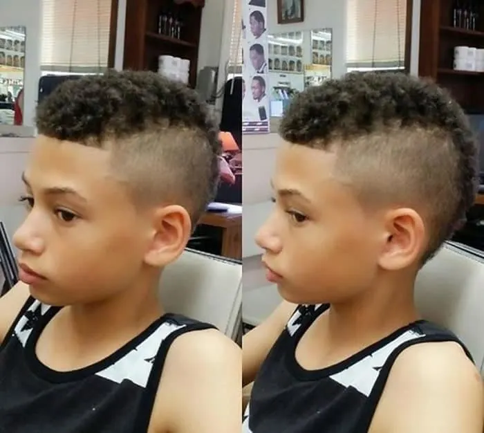 boys faux hawk for curly hair