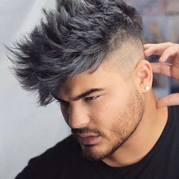 Silver highlights for black hair