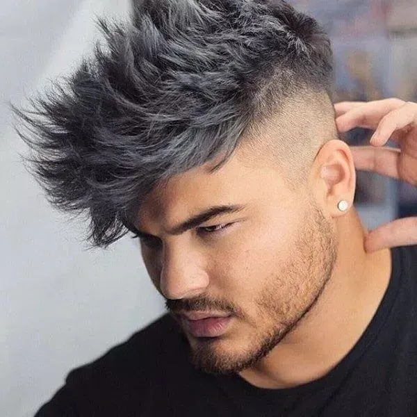 Silver highlights for black hair