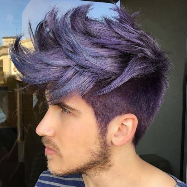 Hairstyles for Boys with Lavender highlights
