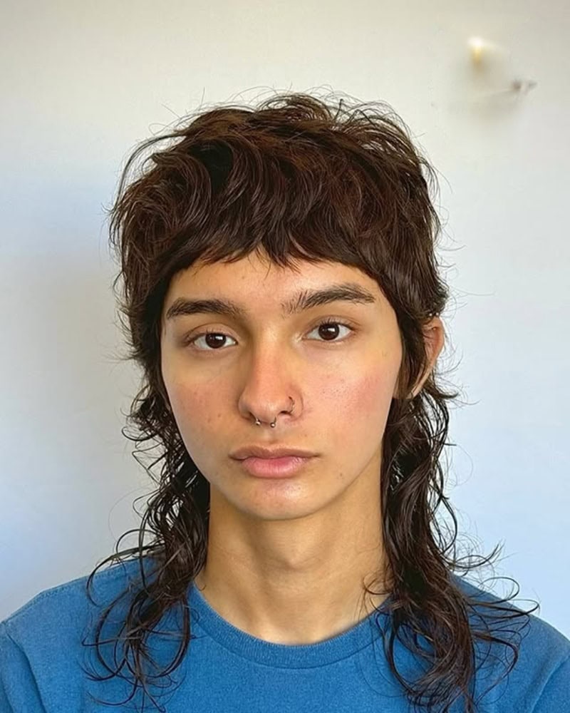 long modern shag with short bangs