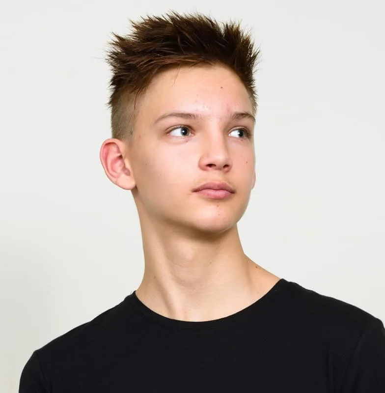 boys short sides long top haircut