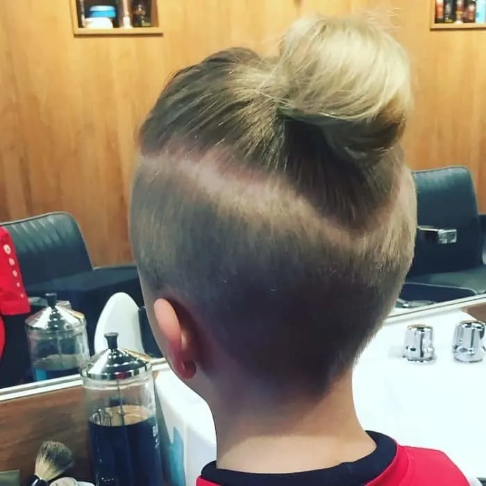 undercut with man bun for boys