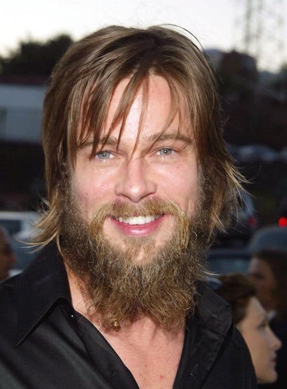 brad pitt long beard