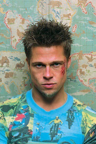 brad pitt haircut short and spike