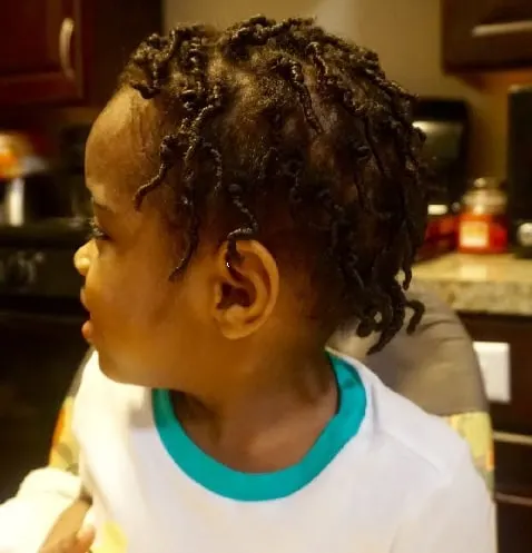natural twisted hairstyle for little boys