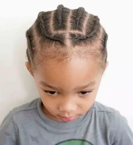 little boy's hairstyle with cornrow 