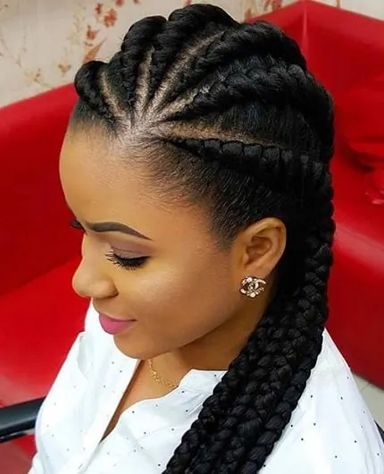 thick cornrow box braid