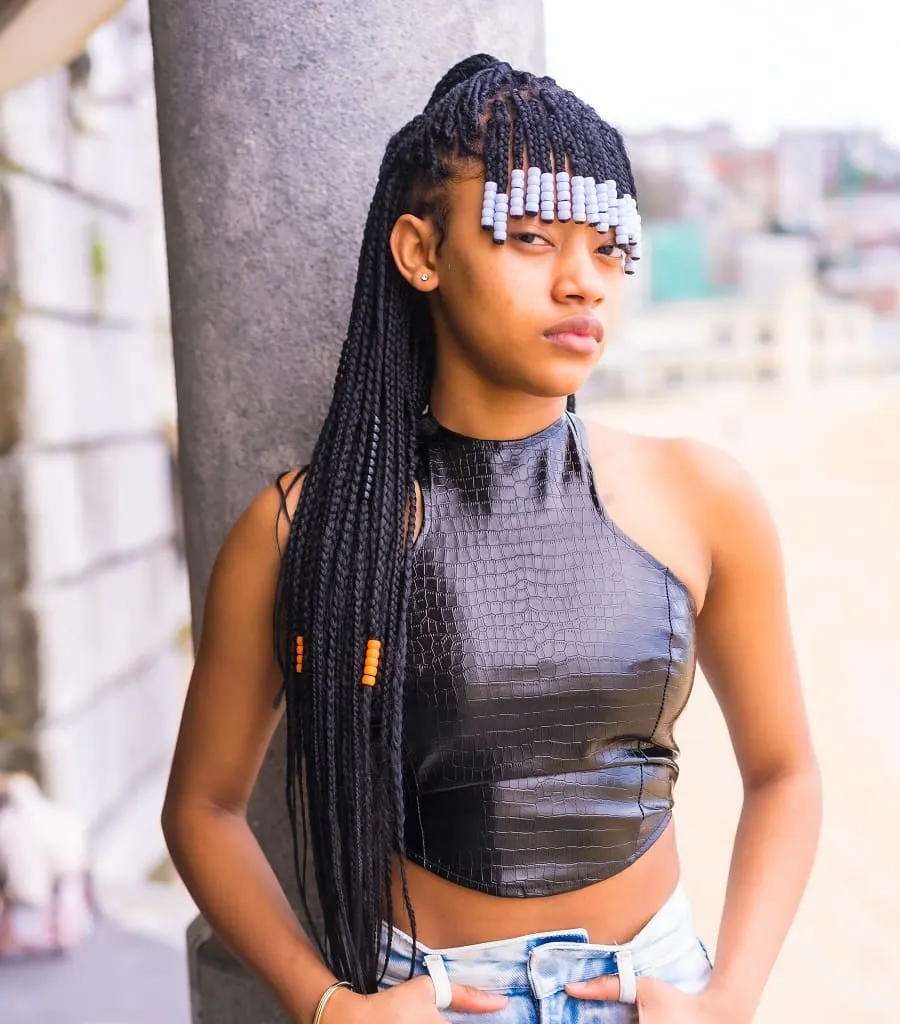 braided bangs for black teenage girls