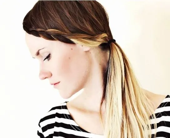 ombre braided bangs hairstyles