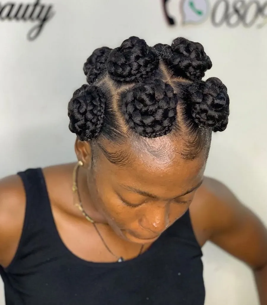 braided bantu knots for nigerian women