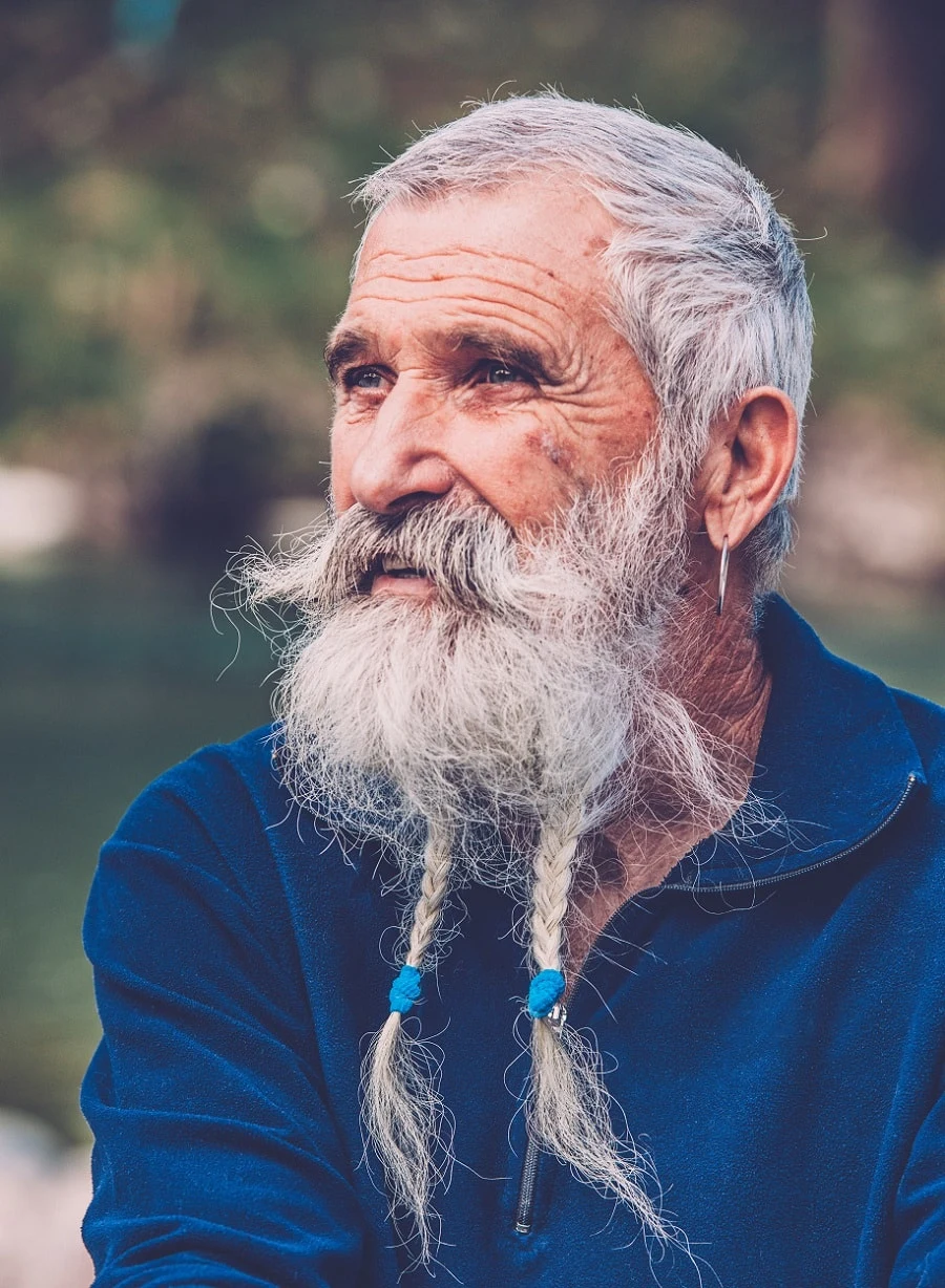 braided beard for men over 50