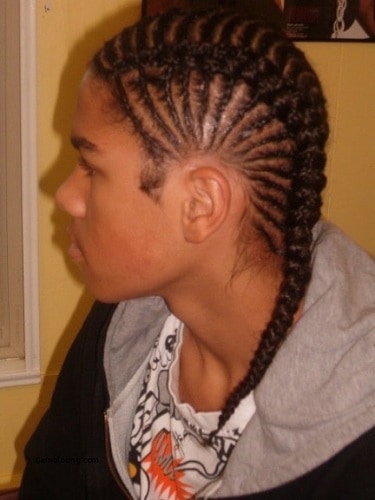 braided cornrows with design