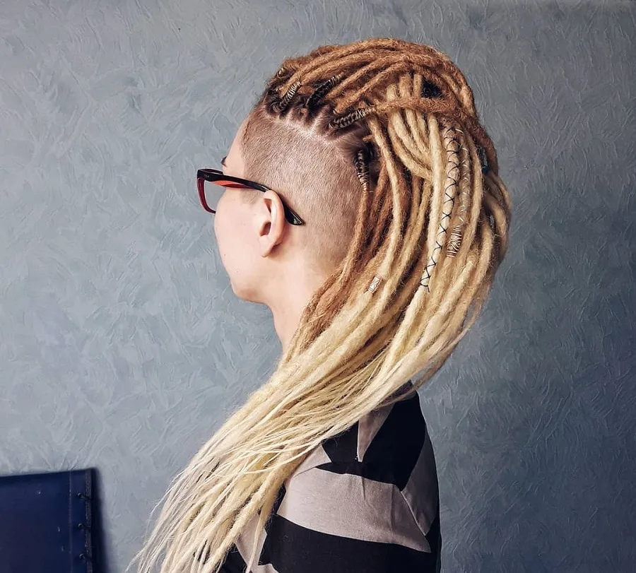braided dreads with shaved sides
