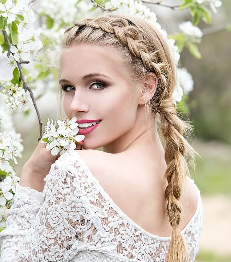 braided hair with layers