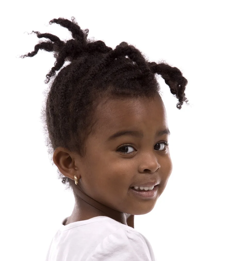 braided hairstyle for 2 years old girls
