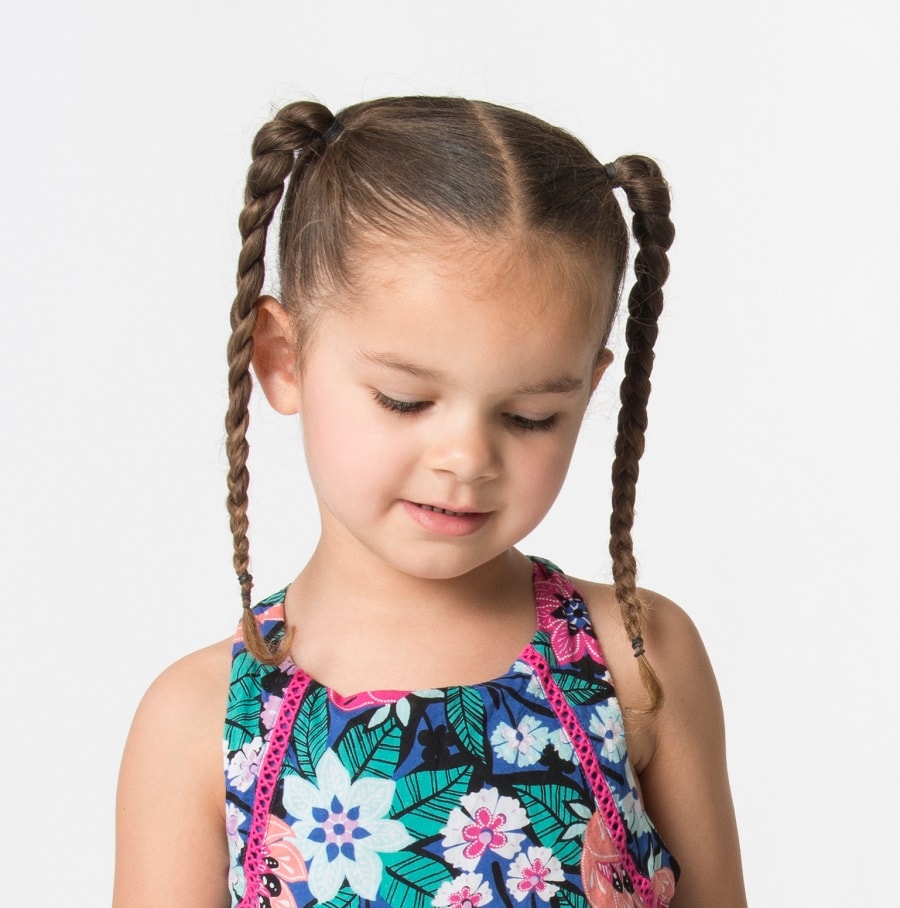 braided hairstyle for 4 years old girls