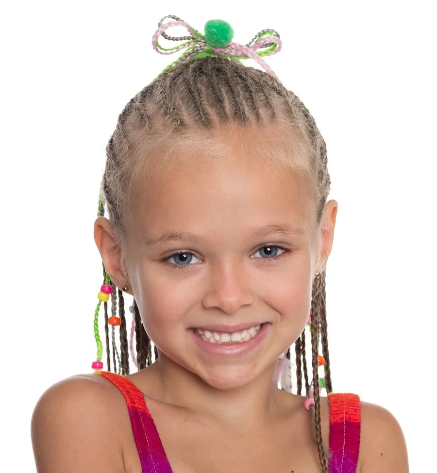 braided hairstyle for 6 years old girls