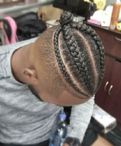 Black Guys Short Hair Braids Simple Hair Style