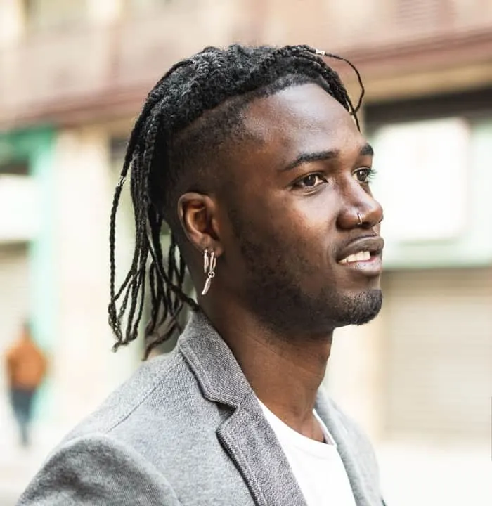 braids with undercut for black men 