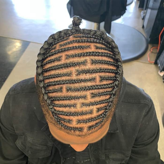 braided hairstyle for black men 