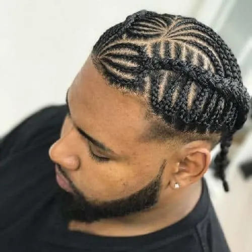 braided hairstyle for black men