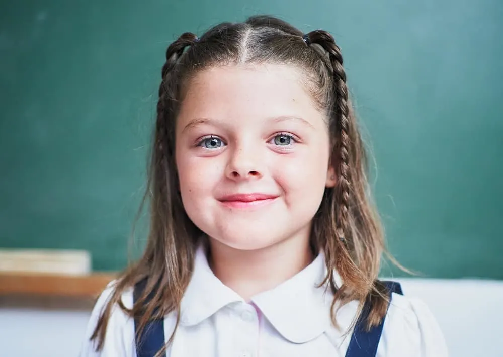 braided hairdo for little girls 