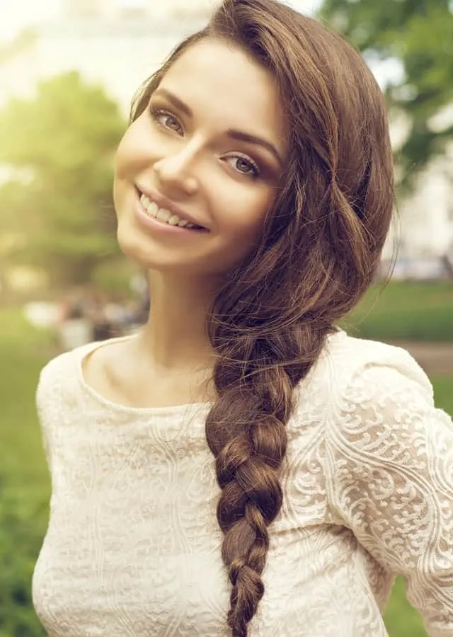 braided hairstyle for square face