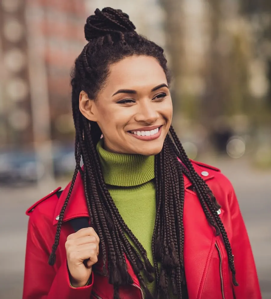 braided hairstyle for women with big noses