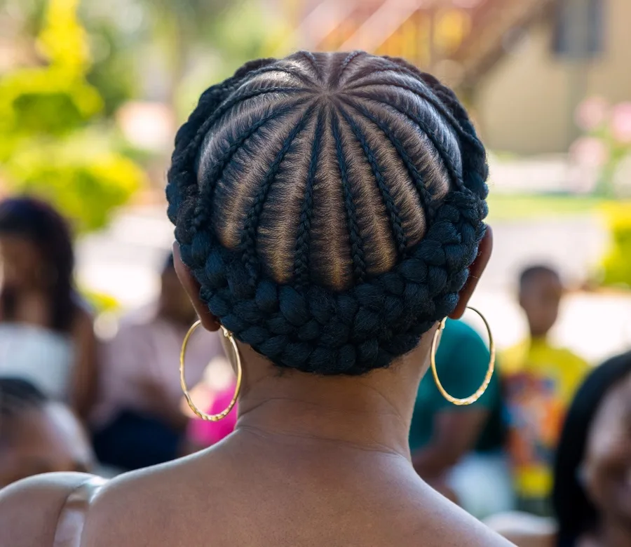 crown braids for black hair