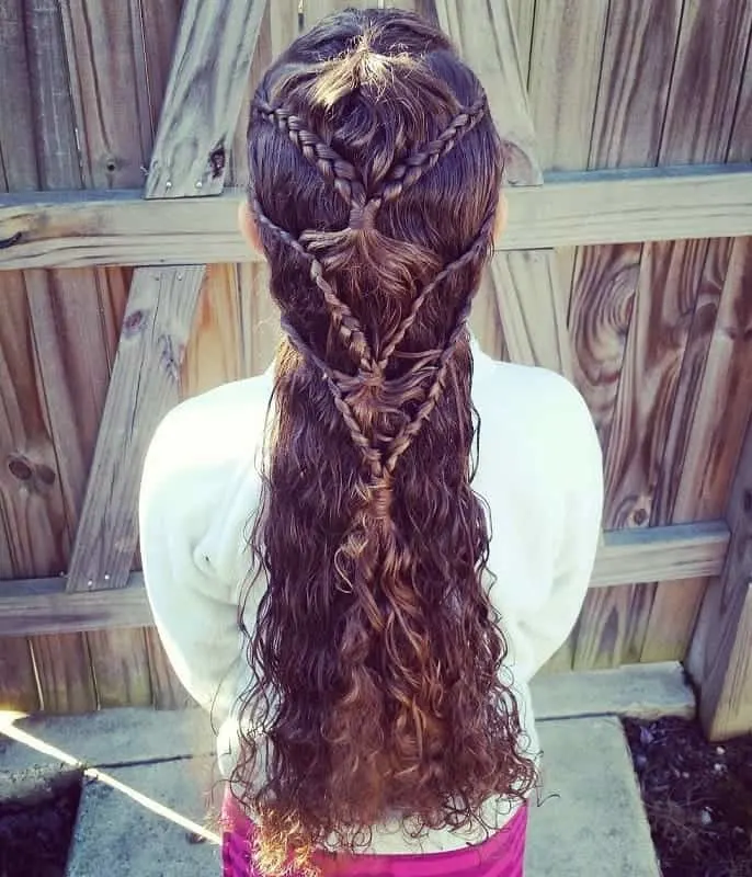 curly hair braid