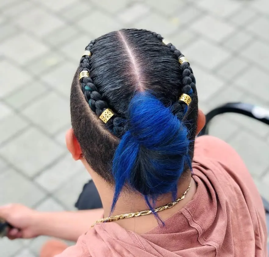 braided man bun with undercut