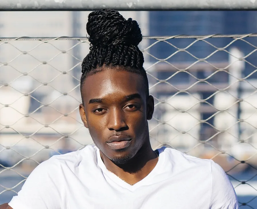 twist braided mohawk for black men