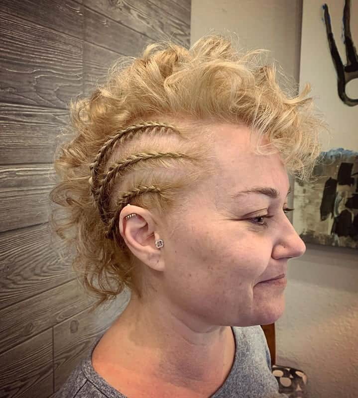 Braided Mohawk with Bangs